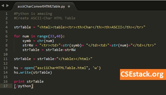 write html in python