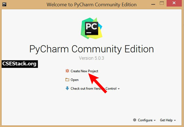Create new python project in pycharm
