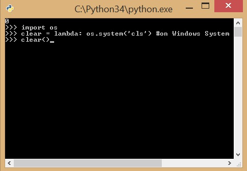 Clear Python Interpreter Console