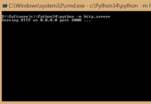 Command to Run Simple Python HTTP Server