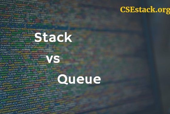 difference between stack and queue