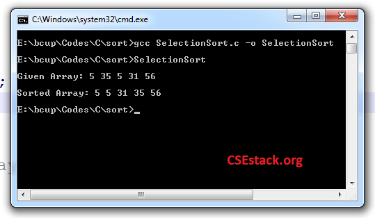 Selection Sort in C with Explanation | Algorithm, Program and Time Complexity