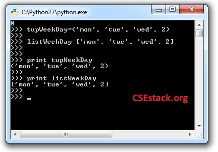 list and tuple example in python