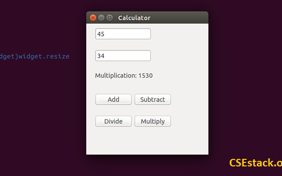 GUI Calculator in Python output