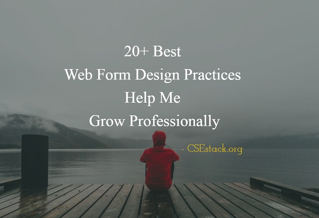 20+ Best Web Form Design Practices Help Me Grow Professionally