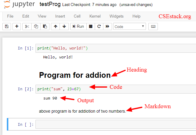 running program in python jupyter notebook