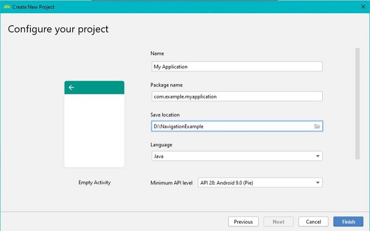 configure Android project