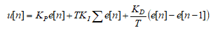 differential equation of the PID controller 