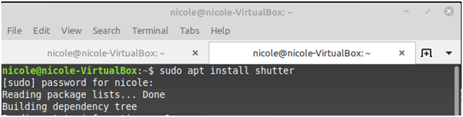 install shutter in Linux