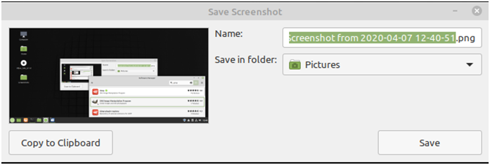 How to take a screenshot using a built-in tool in Linux