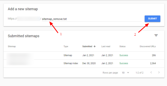 submit sitemap to Google Search Console
