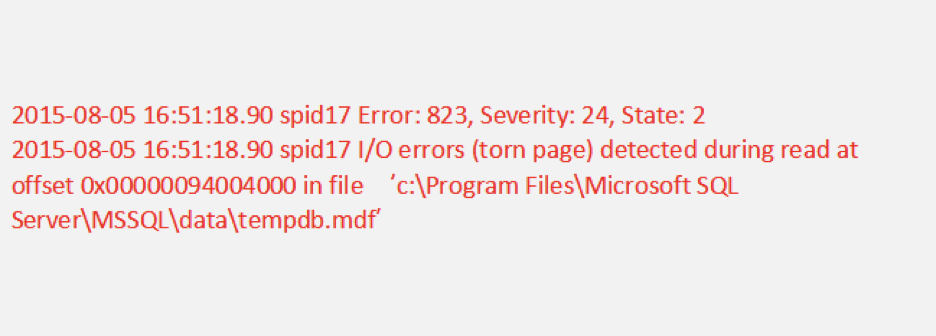 SQL error 823